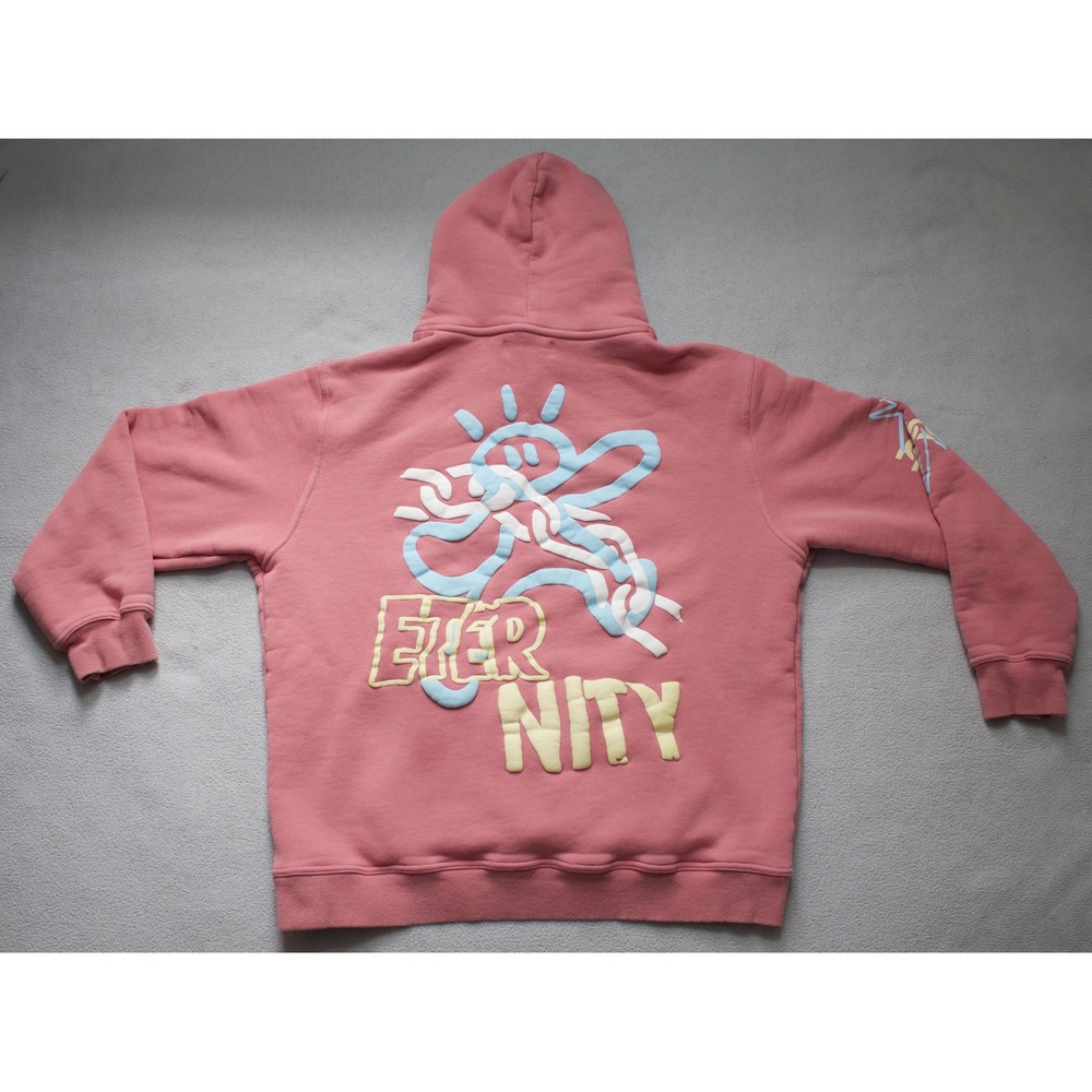 Sugarhill Paranoid Hoodie Salmon Pink Printed Graphics Pullover Men's 2XL - Picture 10 of 15